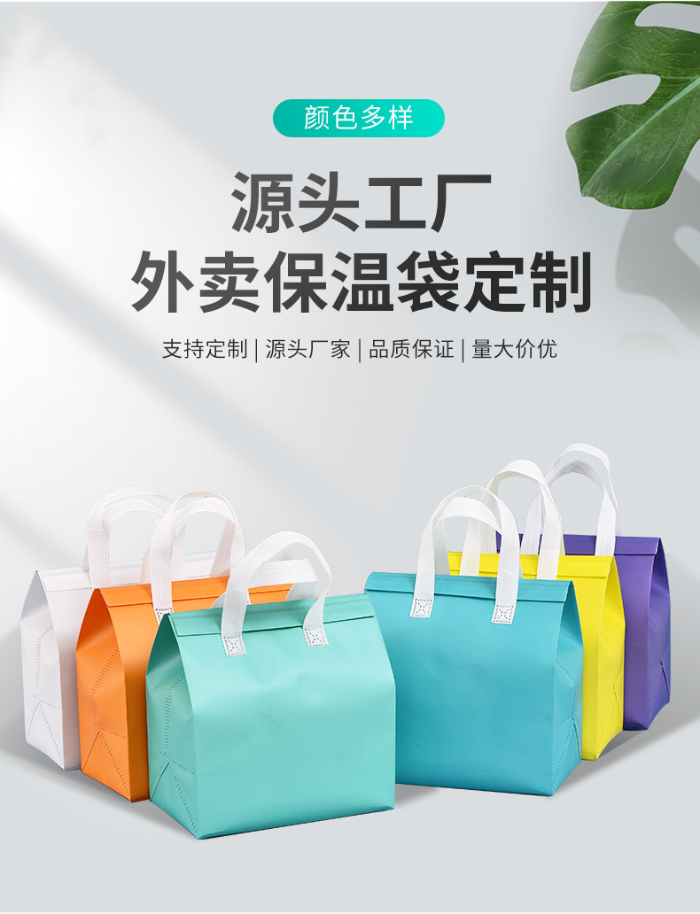 张家界市无纺布保温袋外卖袋